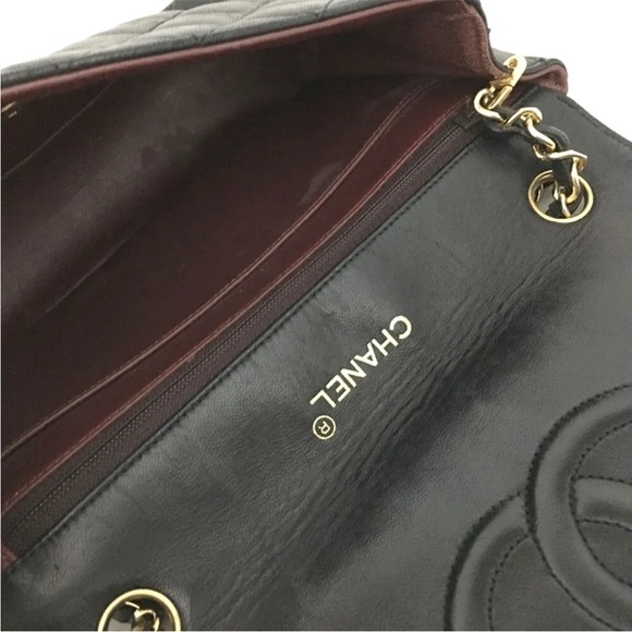 SOLD SOLD SOLD CHANEL Quilted Matelasse CC Logo Lambskin Chain Shoulder Bag - Picture 9 of 16